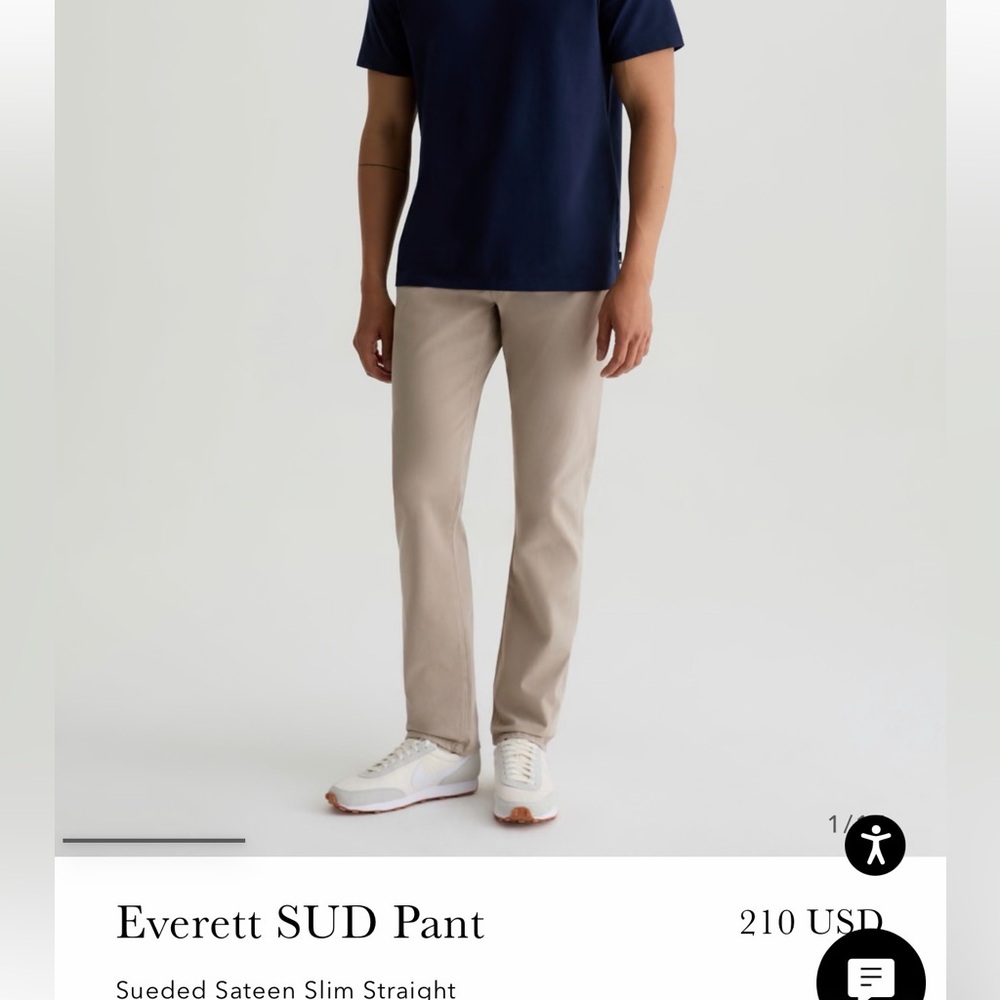 AG Adriano Goldschmied The Everett Slim Pants in Light Beige